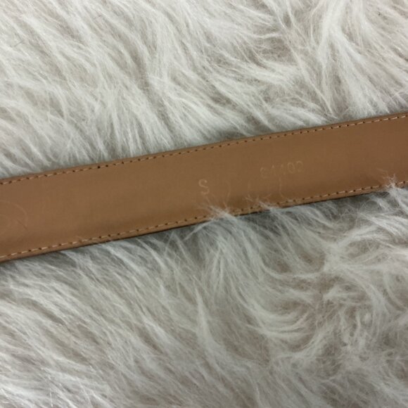 Charter Club Black Leather Croc Embossed Belt S - Picture 7 of 8